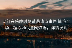 网红在傍晚时刻遭遇热点事件 惊艳全场，糖心vlog全网炸锅，详情发现